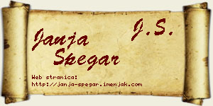 Janja Špegar vizit kartica